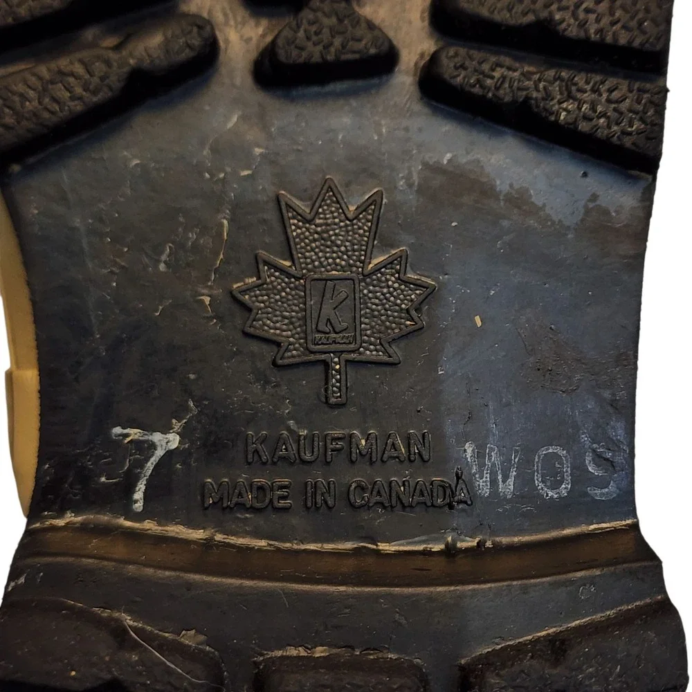 Vtg Sorel Caribou Kaufman Snow Boots sz 7 Mens Canada Leather Winter Waterproof - Picture 12 of 14